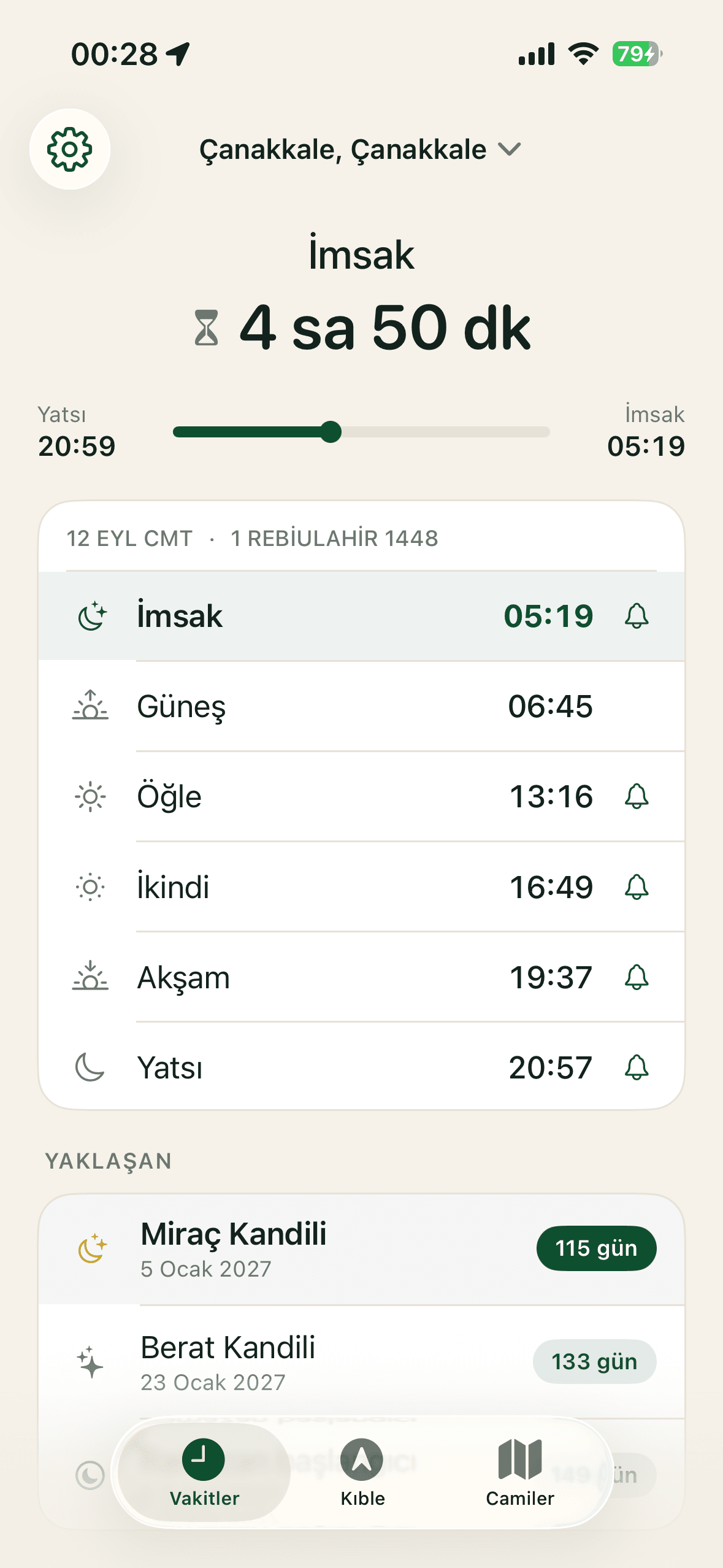 Muslim One — Prayer times